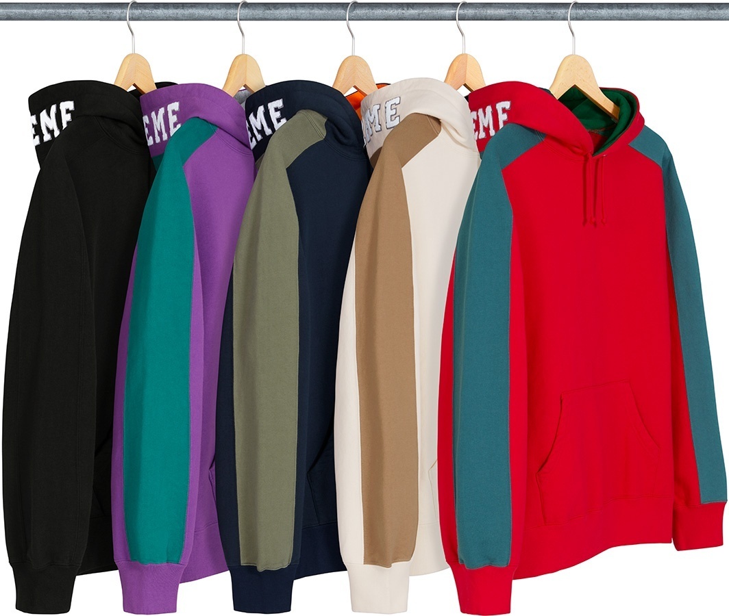Paneled Hooded Sweatshirt